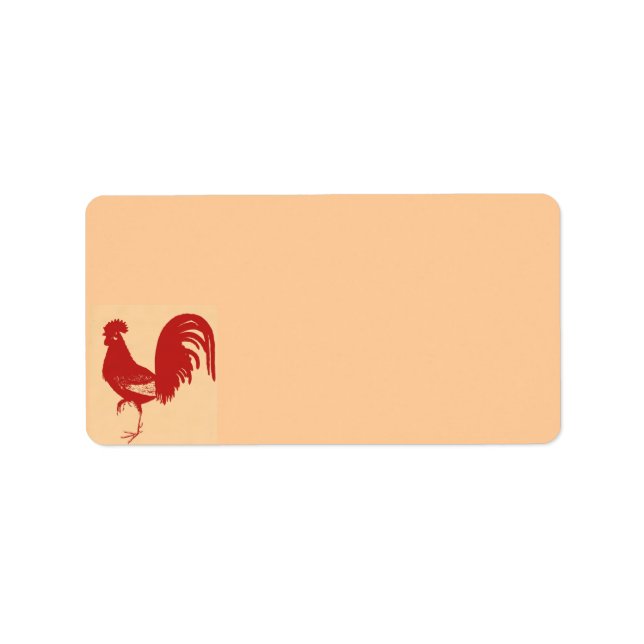 Red Tupp Address Label Adressetikett (Framsidan)