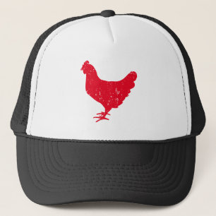 Red tupp-kyckling truckerkeps