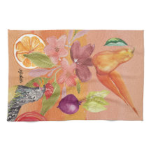 Red Tupp Land Scene Watercolor Hand-målat