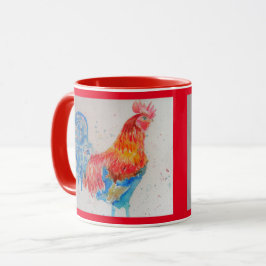 Red Tupp Watercolor Mugg