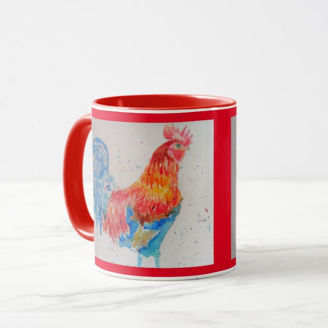 Red Tupp Watercolor Mugg (Framsida vänster)