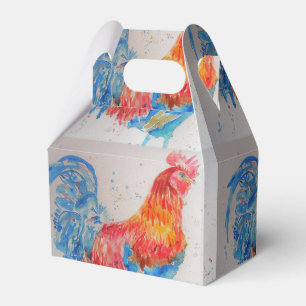 Red Tupp Watercolor Painting Art Chicken Presentaskar