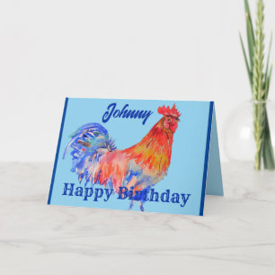 Red Tupp Watercolor Painting Manar Birthday Card Kort