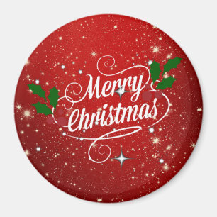Red Twinkle God jul Magnet