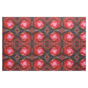 Red Twist Abstrakt Art Tyg