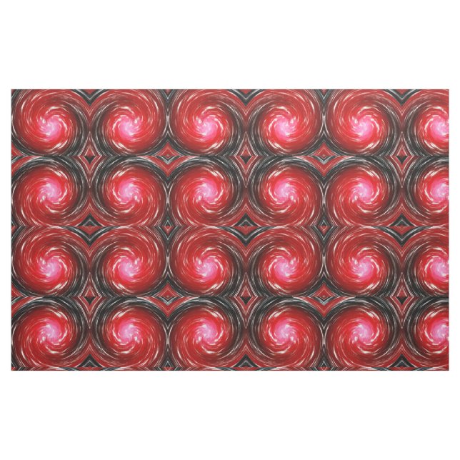 Red Twist Abstrakt Art Tyg (Fat Quarter)