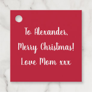 Red Typography God jul från Mamma Gift Gåvor Etiketter