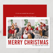 Red Typography Photo Collage God jul