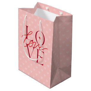Red Typography Valentine Day Kärlek Rosa Hearts