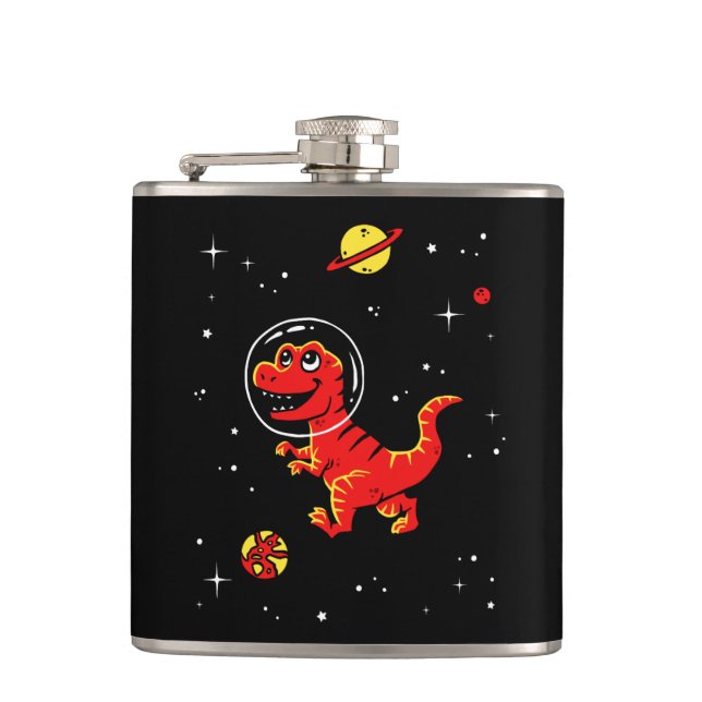 Red Tyrannosaurus Rex Dinos in Space Fickplunta (Framsidan)