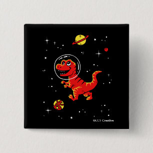 Red Tyrannosaurus Rex Dinos in Space Knapp