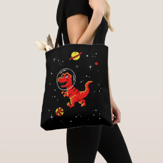 Red Tyrannosaurus Rex Dinos in Space Tygkasse