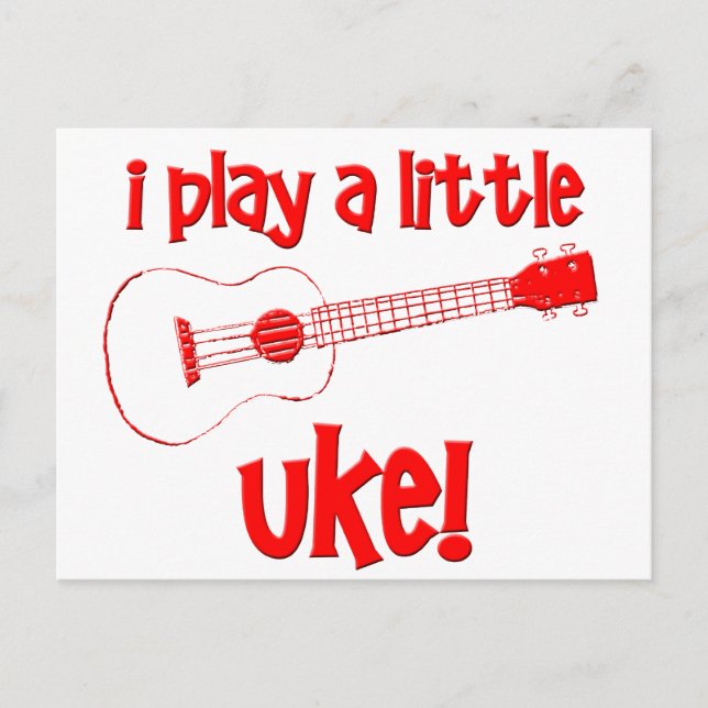 Red Ukulele Vykort (Framsida)