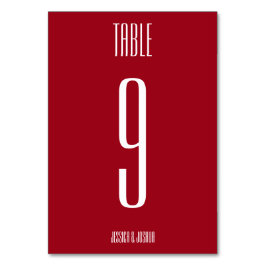 Red Ultra Modern Contemporary Bordsnummer