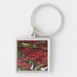 Red Umbrellas in the Sky - Asian Keychain Nyckelring