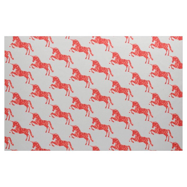 Red Unicorn fantasi mystical Tyg (Fat Quarter)