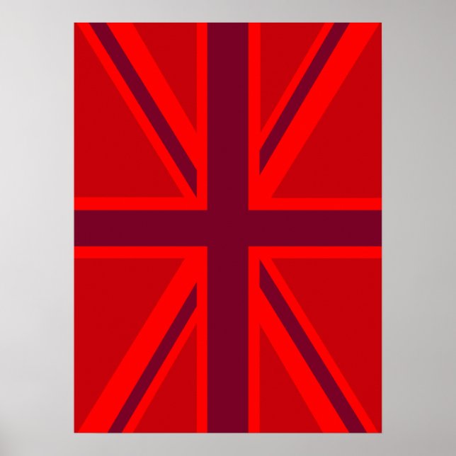 Red Union Jack Poster (Framsidan)