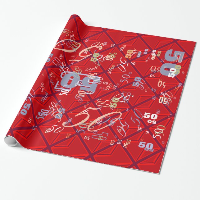 Red Union Jack Presentpapper (Utrullad)