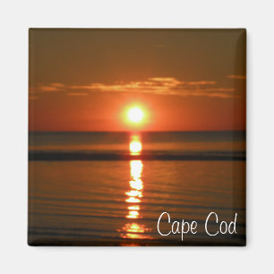 Red-unset för Cape Cod Beach Photo Magnet