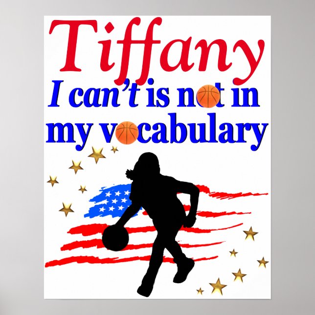 RED USA FLAGGA INSPIRATIONAL BASKETBALL POSTER (Framsidan)