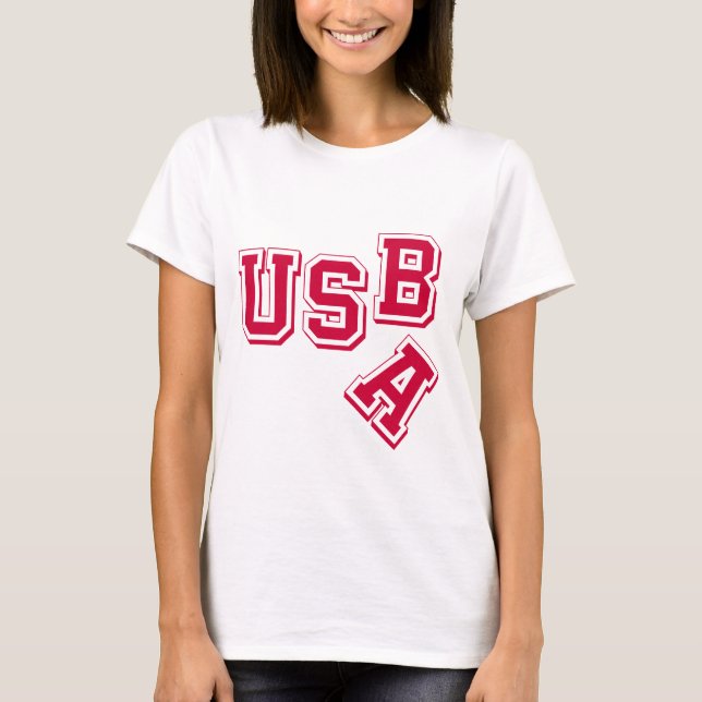 Red USA-USB - A Fallen Empire - Satirical Stil T Shirt (Framsida)
