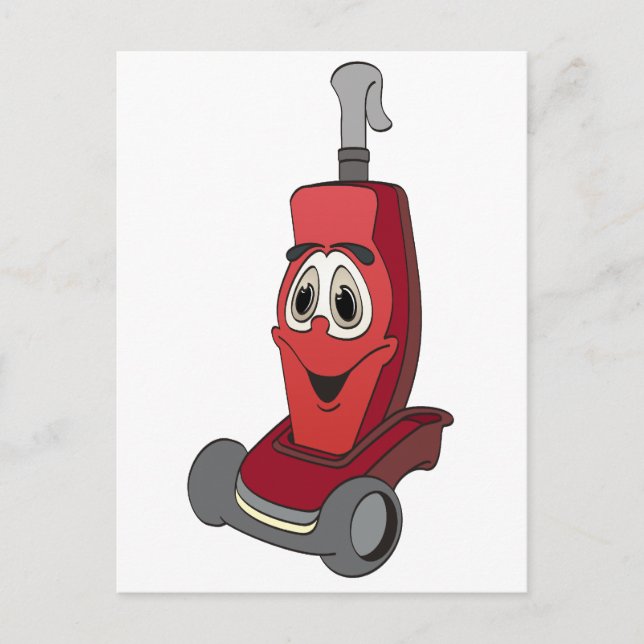 Red Vacuum Cleaner Vykort (Framsida)