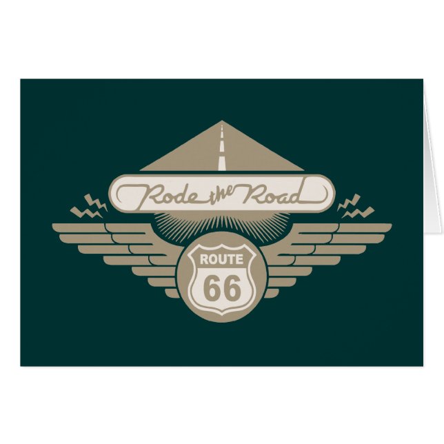 Red vägen - guld hälsningskort (Framsidan Horizontal)