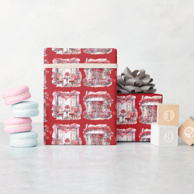 Red Valentine Day Caffe Romantic Presentpapper (Baby Shower)