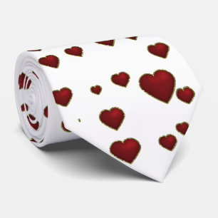 Red Valentine Heart Droplet Manar Tie Slips
