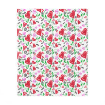 Red Valentine Hearts Rosa Flowers
