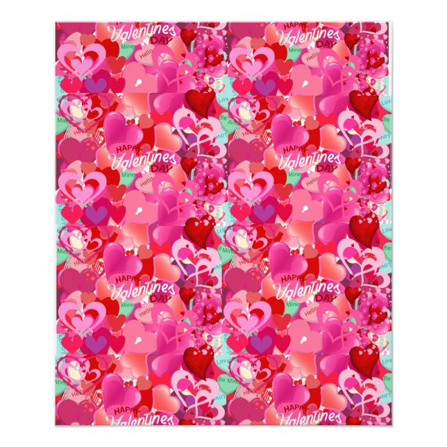 Red Valentine Photo Utvidgning Fototryck (Framsidan)