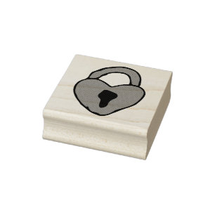 Red Valentiness Doodle Heart Lock Teckning Heart A Stämpel