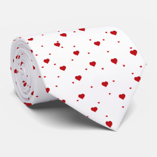 Red Valentiness Hearts Mönster On White Slips