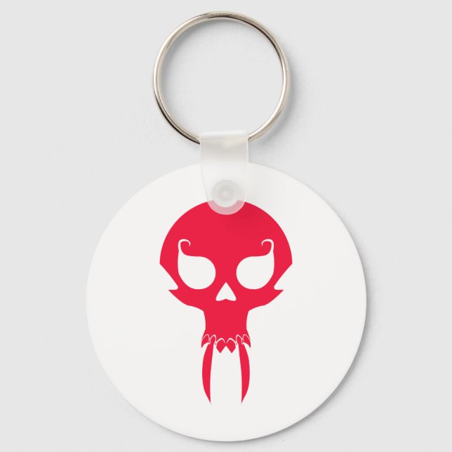 RED VAMPIRE SKULL NYCKELRING (Framsida)