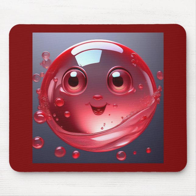 Red Vatten Bubble Emoji Musmatta (Framsidan)