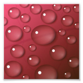 Red Vatten Drop Mönster Fototryck