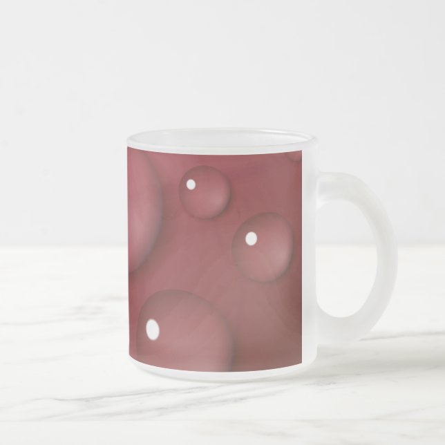 Red Vatten Drop Mönster Frostad Glasmugg (Höger)