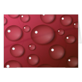 Red Vatten Drop Mönster Hälsningskort