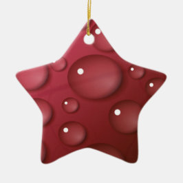 Red Vatten Drop Mönster Julgransprydnad Keramik