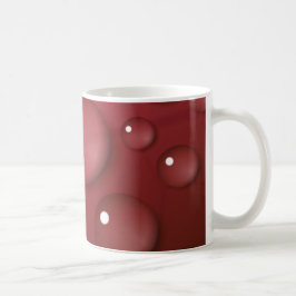 Red Vatten Drop Mönster Kaffemugg