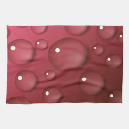 Red Vatten Drop Mönster Kökshandduk