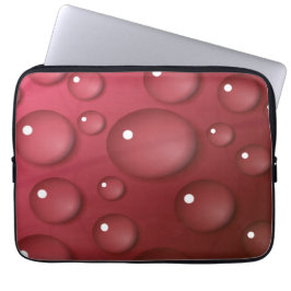 Red Vatten Drop Mönster Laptop Sleeve