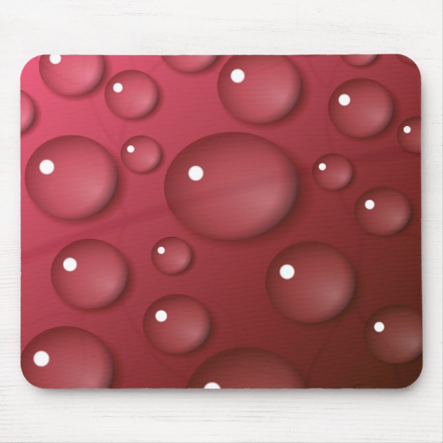 Red Vatten Drop Mönster Musmatta (Framsidan)