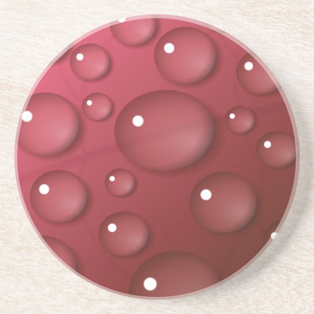 Red Vatten Drop Mönster Underlägg (Framsidan)