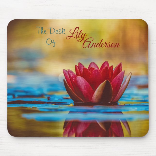 Red Vatten Lily "the Desk of" *Personalize* Musmatta (Framsidan)