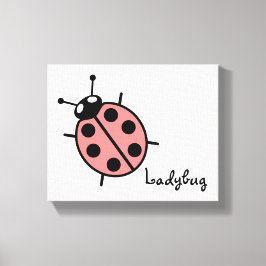 Red Vector Ladybug Canvastryck
