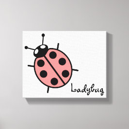 Red Vector Ladybug Canvastryck