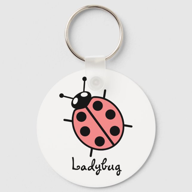 Red Vector Ladybug Nyckelring (Framsida)