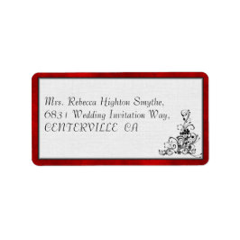 Red Velvet, Black Flourish Bröllop Adressetikett