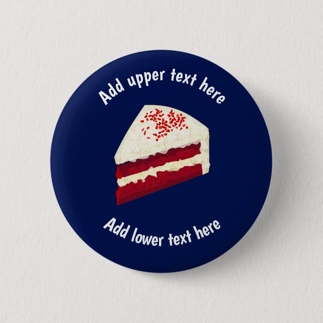 Red Velvet Cake Biet med egen slogan & tillfälle Knapp (Framsida)